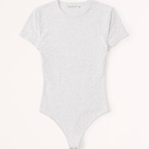 Abercrombie & Fitch - Short-Sleeve Cotton-Blend Seamless Bodysuit - S